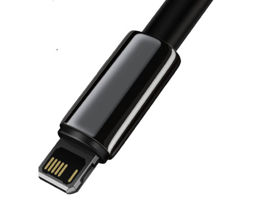 Кабель Baseus Tungsten Gold Fast Charging Data Cable USB to iP 2.4A 2m Black (CALWJ-A01)