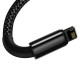 Кабель Baseus Tungsten Gold Fast Charging Data Cable USB to iP 2.4A 2m Black (CALWJ-A01)