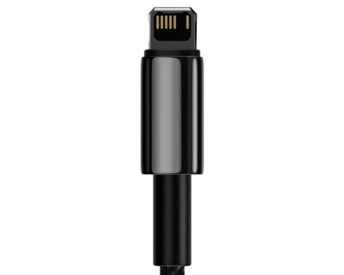 Кабель Baseus Tungsten Gold Fast Charging Data Cable USB to iP 2.4A 2m Black (CALWJ-A01)