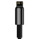 Кабель Baseus Tungsten Gold Fast Charging Data Cable USB to iP 2.4A 2m Black (CALWJ-A01)