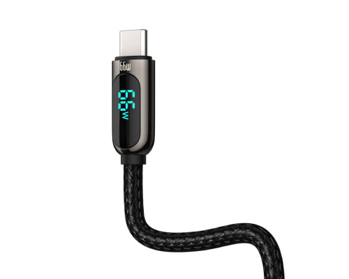 Кабель Baseus Display Fast Charging Data Cable USB to Type-C 66W 1m Black (CASX020001)