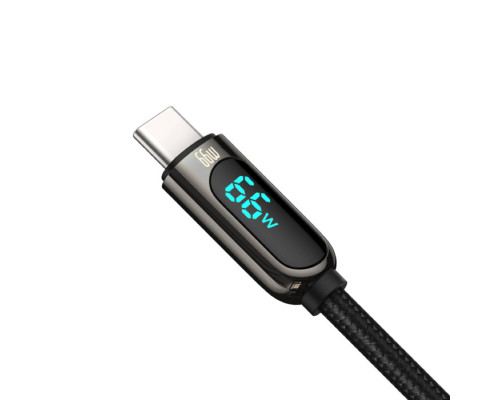 Кабель Baseus Display Fast Charging Data Cable USB to Type-C 66W 1m Black (CASX020001)