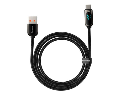 Кабель Baseus Display Fast Charging Data Cable USB to Type-C 66W 1m Black (CASX020001)