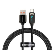 Кабель Baseus Display Fast Charging Data Cable USB to Type-C 66W 1m Black (CASX020001)