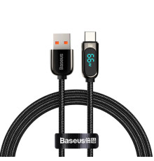 Кабель Baseus Display Fast Charging Data Cable USB to Type-C 66W 1m Black (CASX020001)