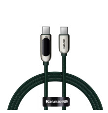 Кабель Baseus Display Fast Charging Data Cable Type-C to Type-C 100W 2m Green (CATSK-C06)