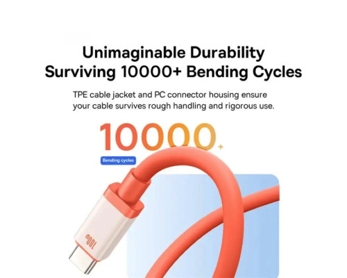 Кабель Baseus 0℃ Series Fast Charging Data Cable USB to Type-C 100W 1m Canyon Coral (P10368801731-00)