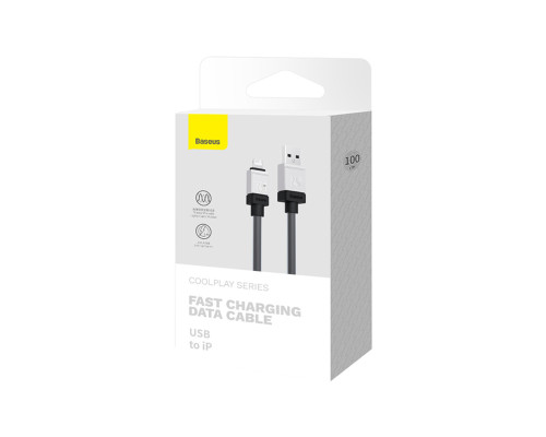 Baseus CoolPlay Series Fast Charging Cable USB to iP 2.4A 1m Black (CAKW000401)