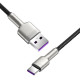 Кабель Baseus Cafule Series Metal Data Cable USB to Type-C 66W 0.25m Black (CAKF000001)