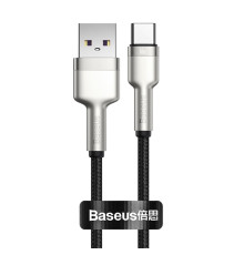 Кабель Baseus Cafule Series Metal Data Cable USB to Type-C 66W 0.25m Black (CAKF000001)