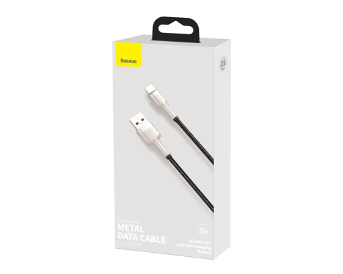 Кабель Baseus Cafule Series Metal Data Cable USB to Type-C 66W 0.25m Black (CAKF000001)