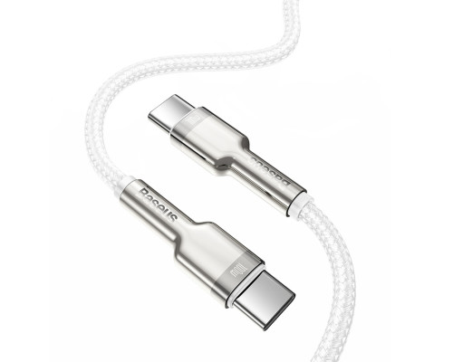 Кабель Baseus Cafule Series Metal Data Cable Type-C to Type-C 100W 2m White (CATJK-D02)