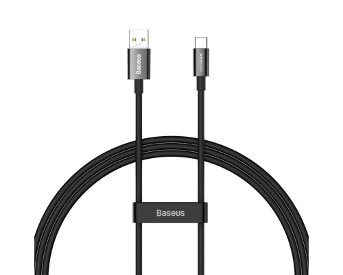 Кабель Baseus Superior Series (SUPERVOOC) Fast Charging Data Cable USB to Type-C 65W 1m Black (CAYS000901)