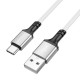 Кабель BOROFONE BX83 Type-C Famous silicone charging data cable White (6974443386424)