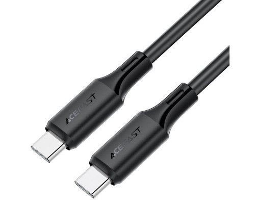 Кабель ACEFAST C17-03 USB-C to USB-C silicone charging data cable Black (6974316284161)