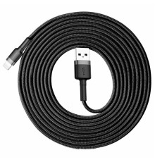 Кабель Baseus Cafule Cable USB For iP 2A 3m Gray+Black (CALKLF-RG1)