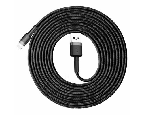 Кабель Baseus Cafule Cable USB For iP 2A 3m Gray+Black (CALKLF-RG1)