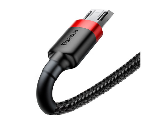 Кабель Baseus Cafule Cable USB For Micro 2.4A 1m Red+Black (CAMKLF-B91)