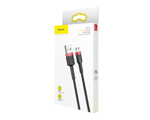 Кабель Baseus Cafule Cable USB For Micro 2.4A 1m Red+Black (CAMKLF-B91)