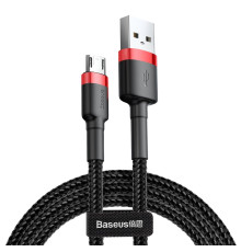 Кабель Baseus Cafule Cable USB For Micro 2.4A 1m Red+Black (CAMKLF-B91)