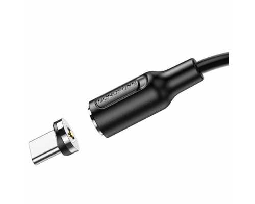 Кабель BOROFONE BX41 USB to Type-C 2.4A, 1m, PVC, PVC connectors, magnetic, Black (BX41CB)