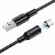 Кабель BOROFONE BX41 USB to Type-C 2.4A, 1m, PVC, PVC connectors, magnetic, Black (BX41CB)
