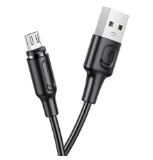 Кабель BOROFONE BX41 USB to Micro 2.4A, 1m, PVC, PVC connectors, magnetic, Black (BX41MB)