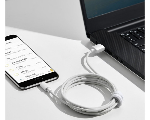 Кабель Baseus Simple Wisdom Data Cable Kit USB to Micro 2.1A (2PCS/Set）1.5m White (TZCAMZJ-02)