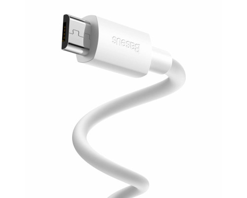 Кабель Baseus Simple Wisdom Data Cable Kit USB to Micro 2.1A (2PCS/Set）1.5m White (TZCAMZJ-02)
