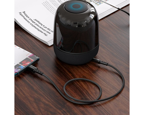 Кабель ACEFAST C1-08 USB-C to 3.5mm aluminum alloy audio cable Black (AFC1-08B)