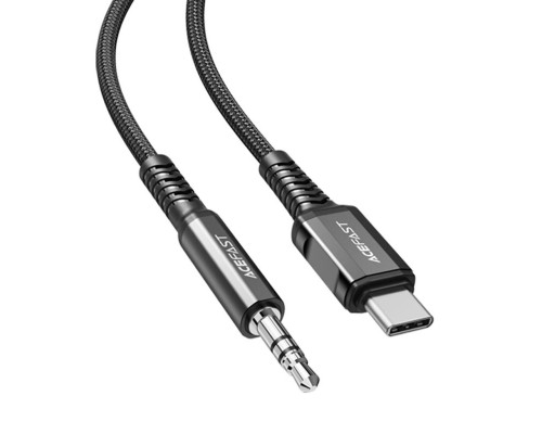 Кабель ACEFAST C1-08 USB-C to 3.5mm aluminum alloy audio cable Black (AFC1-08B)
