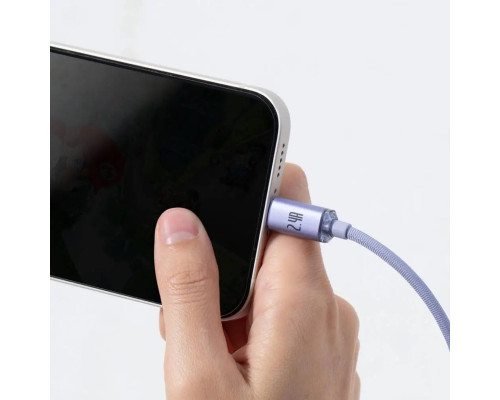 Кабель Baseus Crystal Shine Series Fast Charging Data Cable USB to iP 2.4A 1.2m Purple (CAJY000005)