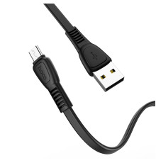 Кабель HOCO X40 USB to Micro 2.4A, 1m, TPE, TPE connectors, Black (6931474711670)