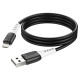 Кабель HOCO X82 USB to Micro 2.4A, 1m, silicone, silicone connectors, Black (6931474768551)