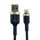 Кабель Mibrand MI-71 Metal Braided Cable USB for Lightning 2.4A 1m Navy Blue (MIDC/71LNB)