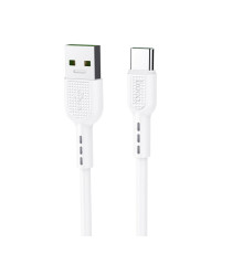 Кабель HOCO X33 Type-C 5A Surge charging data cable White (6931474706126)
