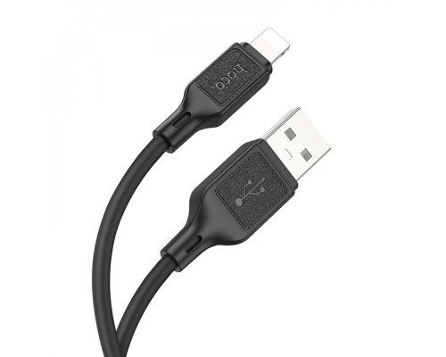 Кабель HOCO X90 Cool silicone charging data cable for iP Black (6931474788405)