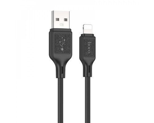 Кабель HOCO X90 Cool silicone charging data cable for iP Black (6931474788405)