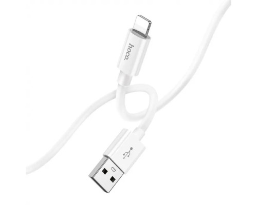 Кабель HOCO X87 Magic silicone charging data cable for iP White (6931474783202)