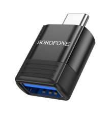 Адаптер BOROFONE BV18 Type-C male to USB female USB3.0 adapter Black (BV18C)