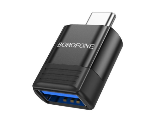 Адаптер BOROFONE BV18 Type-C male to USB female USB3.0 adapter Black (BV18C)