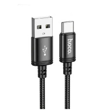 Кабель HOCO X89 Wind charging data cable Type-C Black (6931474784360)