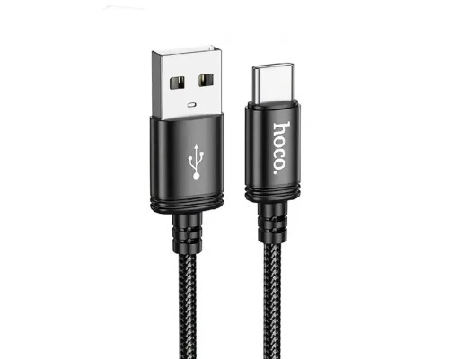 Кабель HOCO X89 Wind charging data cable Type-C Black (6931474784360)