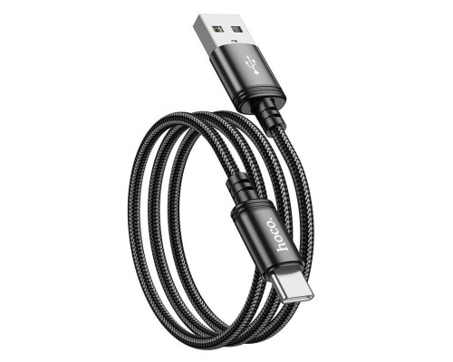 Кабель HOCO X89 Wind charging data cable Type-C Black (6931474784360)