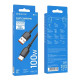 Кабель BOROFONE BX93 Super power 100W charging data cable Type-C Black (6941991103179)