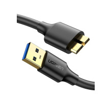 Кабель UGREEN US130 USB 3.0 A Male to Micro USB 3.0 Male Cable 2m (Black)(UGR-10843) (UGR-10843)