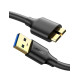 Кабель UGREEN US130 USB 3.0 A Male to Micro USB 3.0 Male Cable 2m (Black)(UGR-10843) (UGR-10843)