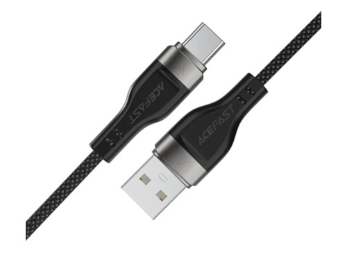 Кабель ACEFAST C11-04 USB to Type-C 3A, 1.2m, nylon + PVC, zinc connectors, Black (6974316280224)