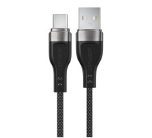 Кабель ACEFAST C11-04 USB to Type-C 3A, 1.2m, nylon + PVC, zinc connectors, Black (6974316280224)