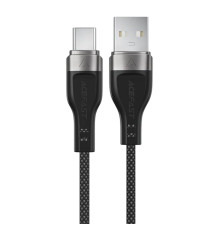 Кабель ACEFAST C11-04 USB to Type-C 3A, 1.2m, nylon + PVC, zinc connectors, Black (6974316280224)